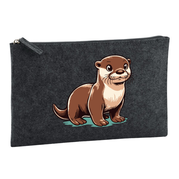 Kulturbeutel Otter Comic 1 Liter Charcoal