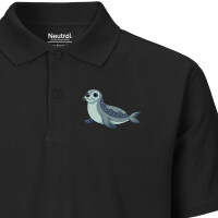 Herren Polo Shirt Seehund Comic