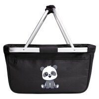 Einkaufskorb faltbar Panda Comic 20 Liter Black