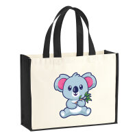 Jutetasche Koala Comic 21 Liter Black