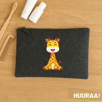 Kulturbeutel Giraffe Comic 1 Liter Charcoal