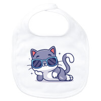 Baby Lätzchen Cool Cat Comic Klettverschluss