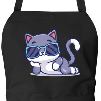 Schürze Cool Cat Comic mit Taschen