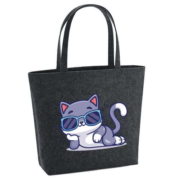 Filz Shopper Cool Cat Comic 22 Liter