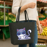 Filz Shopper Cool Cat Comic 22 Liter