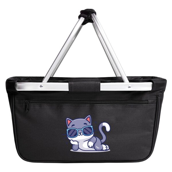 Einkaufskorb faltbar Cool Cat Comic 20 Liter Black