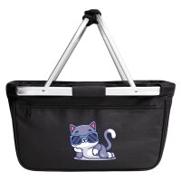 Einkaufskorb faltbar Cool Cat Comic 20 Liter Black