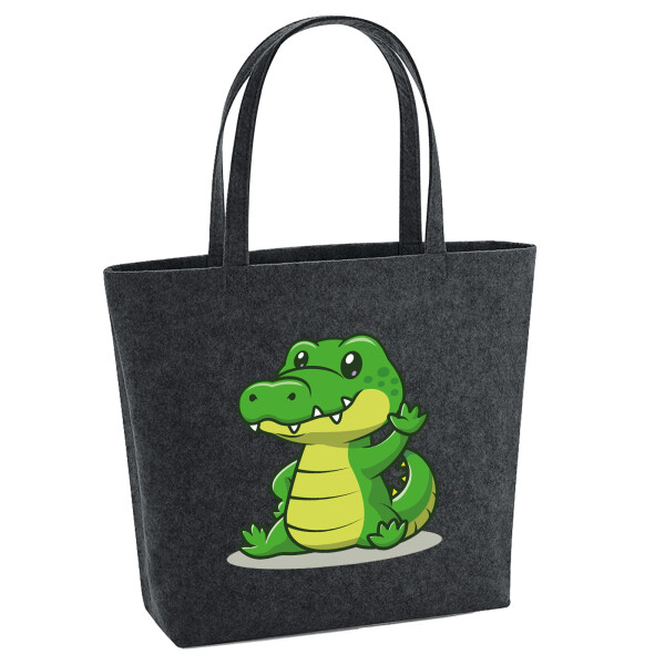Filz Shopper Krokodil Comic 22 Liter