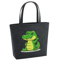 Filz Shopper Krokodil Comic 22 Liter