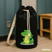 Seesack Krokodil Comic 20 Liter Black