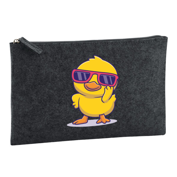 Kulturbeutel Cool Küken Comic 1 Liter Charcoal