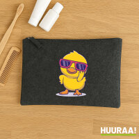 Kulturbeutel Cool Küken Comic 1 Liter Charcoal