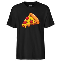 Herren T-Shirt Pizza Stück Comic