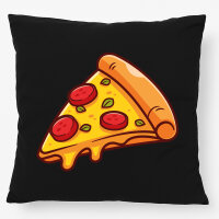 Kissen Pizza Stück Comic 40x40cm