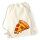 Turnbeutel Pizza Stück Comic 12 Liter
