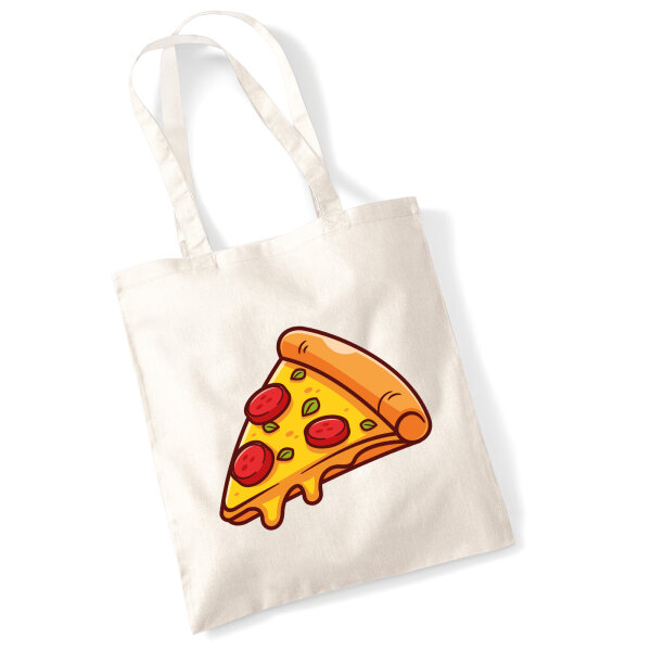 Jutebeutel Pizza Stück Comic 10 Liter