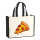 Jutetasche Pizza Stück Comic 21 Liter Black