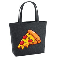 Filz Shopper Pizza Stück Comic 22 Liter