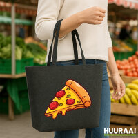 Filz Shopper Pizza Stück Comic 22 Liter
