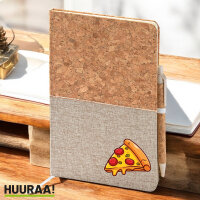 Notizbuch A5 Pizza Stück Comic 80 Blatt inkl....