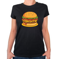 Damen T-Shirt Burger Comic