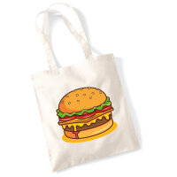 Jutebeutel Burger Comic 10 Liter