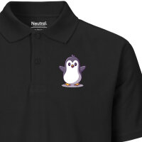 Herren Polo Shirt Pinguin Comic