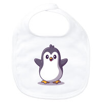 Baby Lätzchen Pinguin Comic Klettverschluss