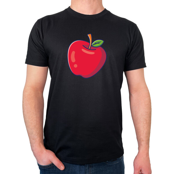 Herren T-Shirt Apfel Comic