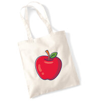 Jutebeutel Apfel Comic 10 Liter