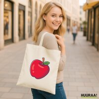 Jutebeutel Apfel Comic 10 Liter