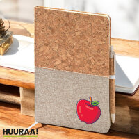 Notizbuch A5 Apfel Comic 80 Blatt inkl. Kugelschreiber