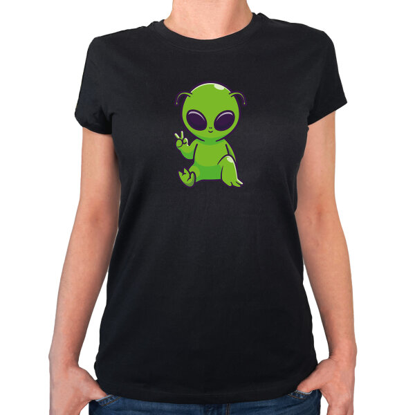Damen T-Shirt Alien Comic