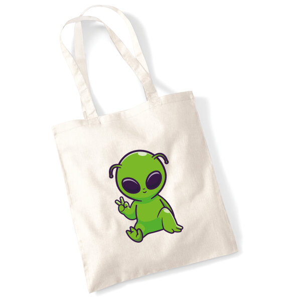 Jutebeutel Alien Comic 10 Liter