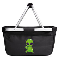 Einkaufskorb faltbar Alien Comic 20 Liter Black