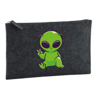 Kulturbeutel Alien Comic 1 Liter Charcoal