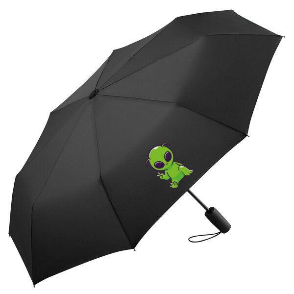 Regenschirm Alien Comic 98cm Schwarz