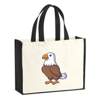 Jutetasche Adler Comic 21 Liter Black