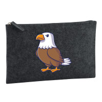 Kulturbeutel Adler Comic 1 Liter Charcoal