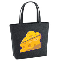 Filz Shopper Käse Comic 22 Liter
