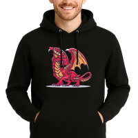 Unisex Hoodie Drache Comic