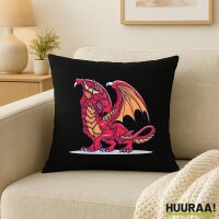 Kissen Drache Comic 40x40cm