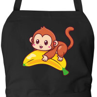 Schürze Süßer Affe Comic mit Taschen