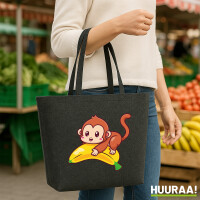 Filz Shopper Süßer Affe Comic 22 Liter