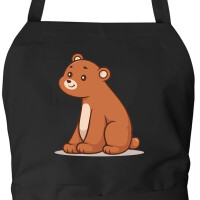 Schürze Bär Comic mit Taschen