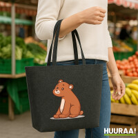 Filz Shopper Bär Comic 22 Liter