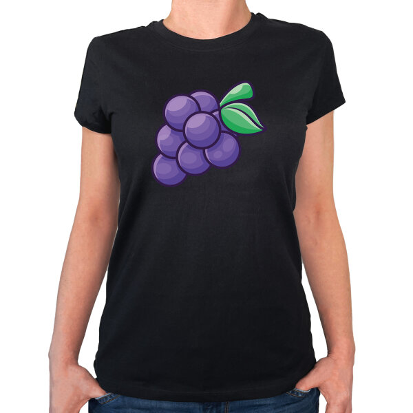 Damen T-Shirt Traube Comic