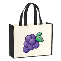 Jutetasche Traube Comic 21 Liter Black