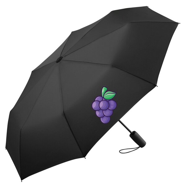 Regenschirm Traube Comic 98cm Schwarz