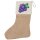 Weihnachtsstrumpf Traube Comic Beige Jute